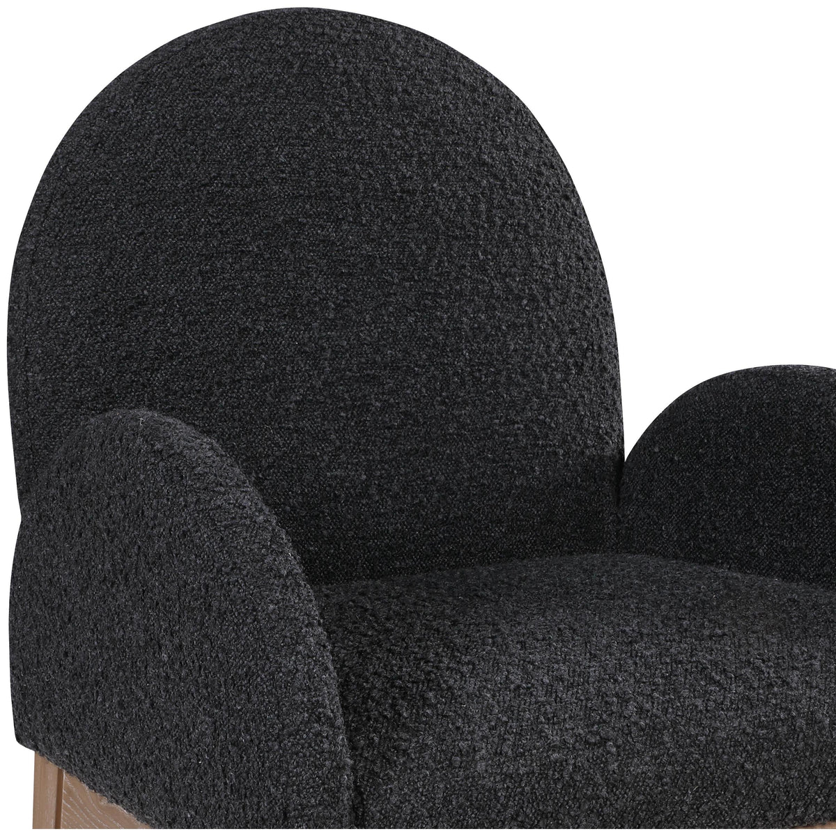Meridian Waldorf Black Boucle Fabric Dining Chair