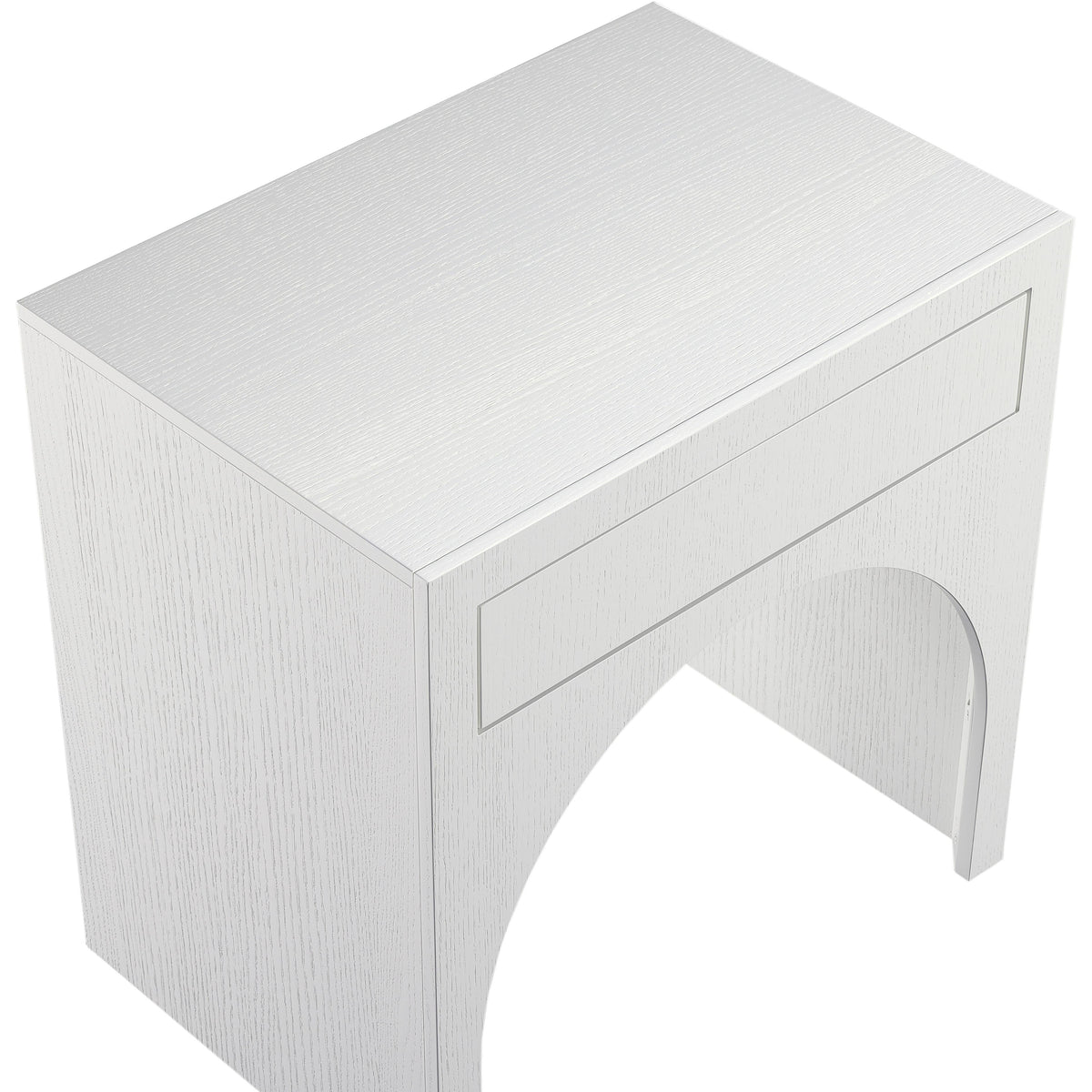 Meridian August White Night Stand