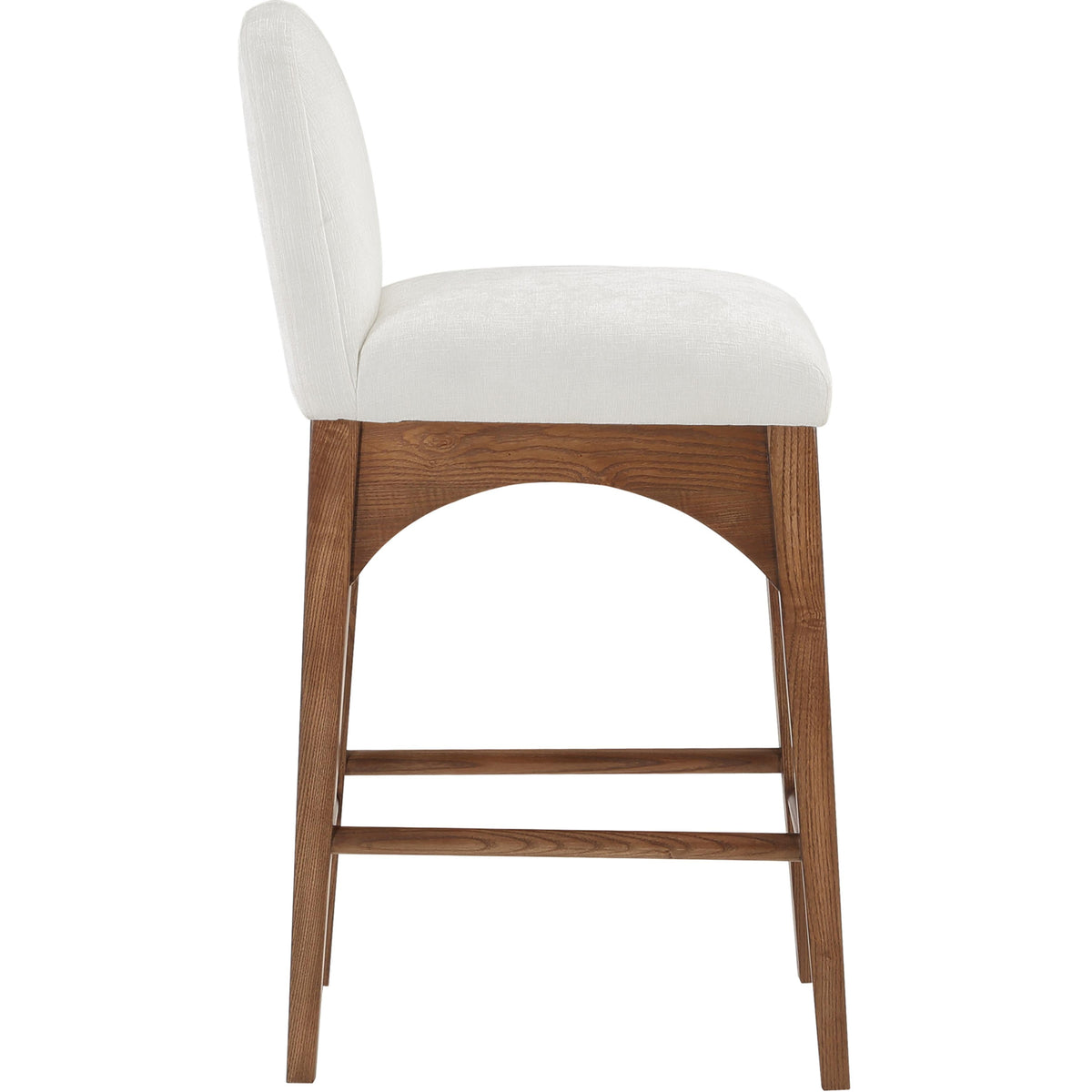 Meridian Waldorf Cream Chenille Fabric Stool