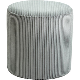 Meridian Roy Grey Microsuede Fabric Ottoman/Stool