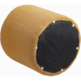 Meridian Roy Yellow Microsuede Fabric Ottoman/Stool