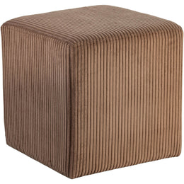 Meridian Roy Brown Microsuede Fabric Ottoman/Stool