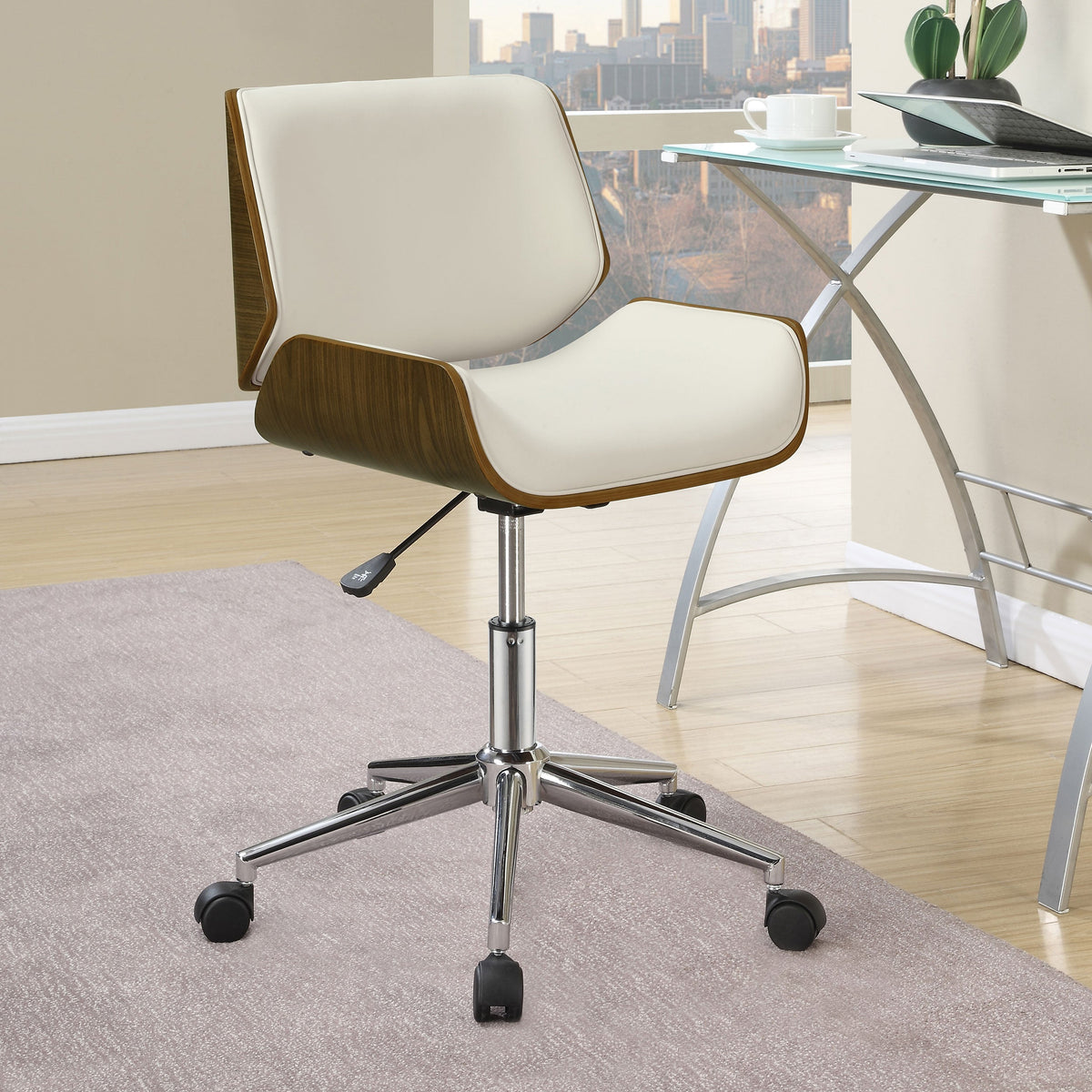 Addington Upholstered Adjustable Office Desk Chair Black