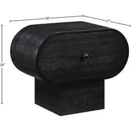 Meridian Harlow Black Night Stand