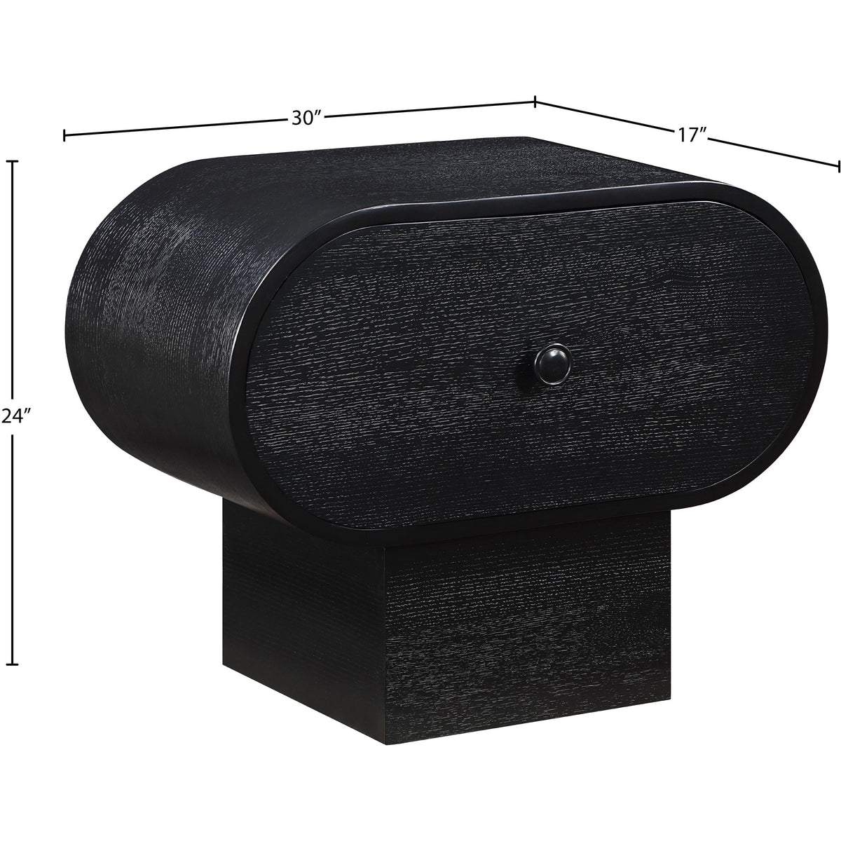 Meridian Harlow Black Night Stand