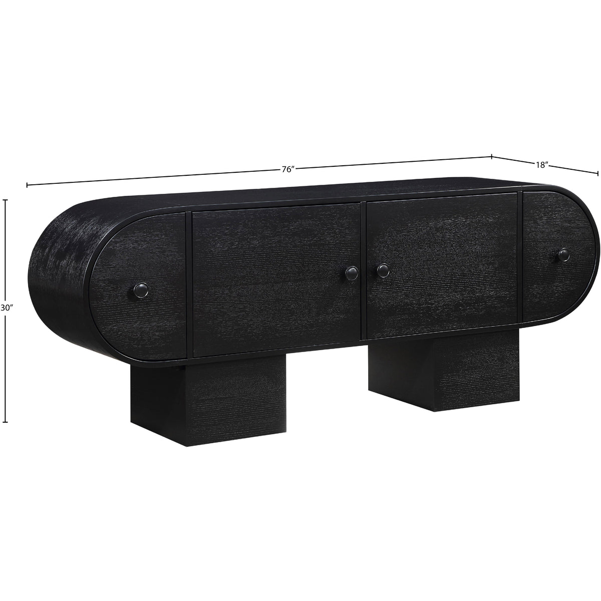 Meridian Harlow Black Sideboard/Buffet