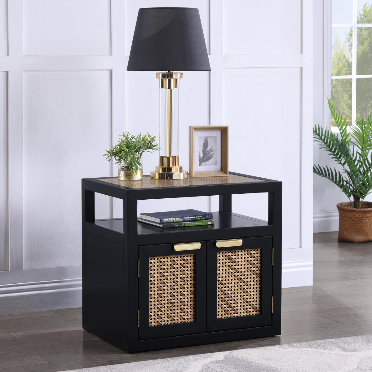Meridian Cole Black Night Stand