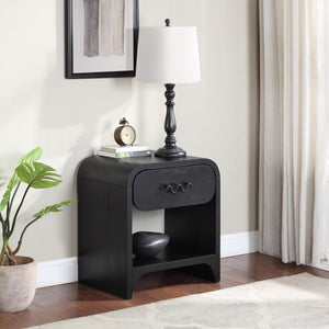 Meridian Hayes Black Night Stand / Side Table