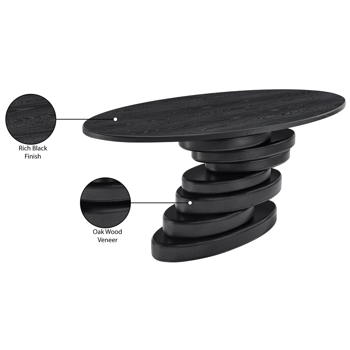 Meridian Moriah Black Dining Table