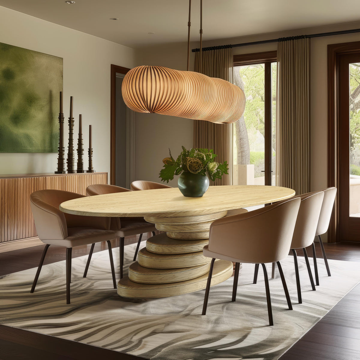 Meridian Moriah Oak Dining Table