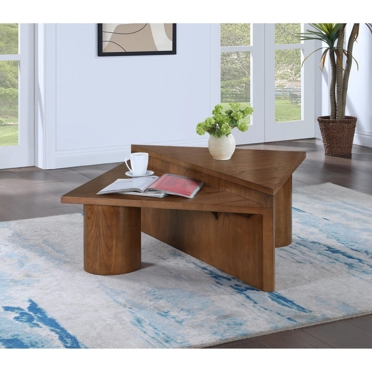 Meridian Pavillion Walnut Coffee Table