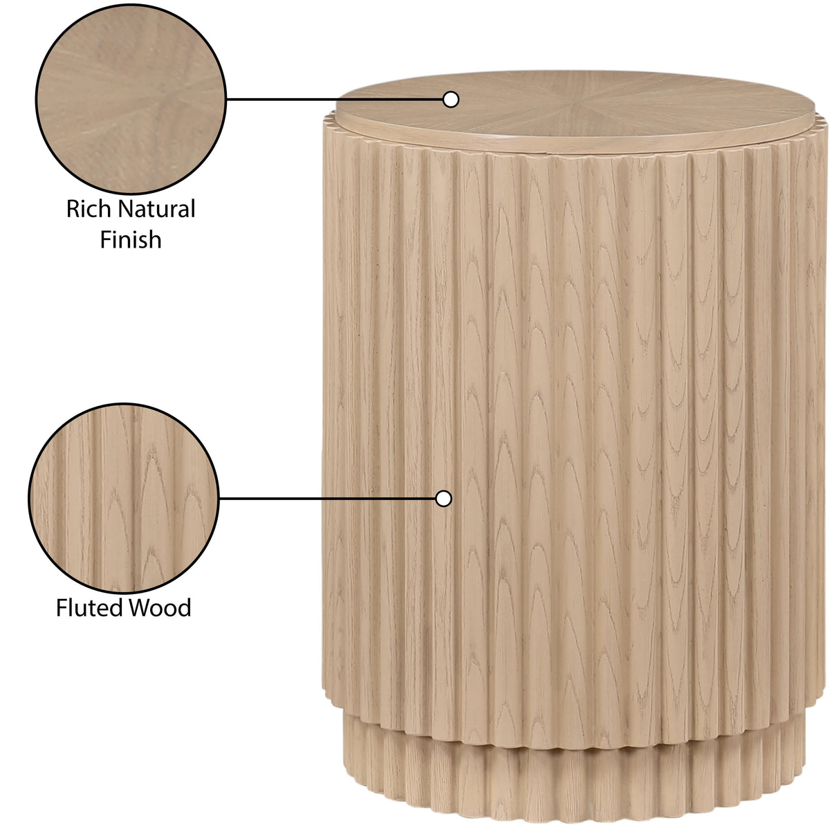 Meridian Ronin Natural End Table