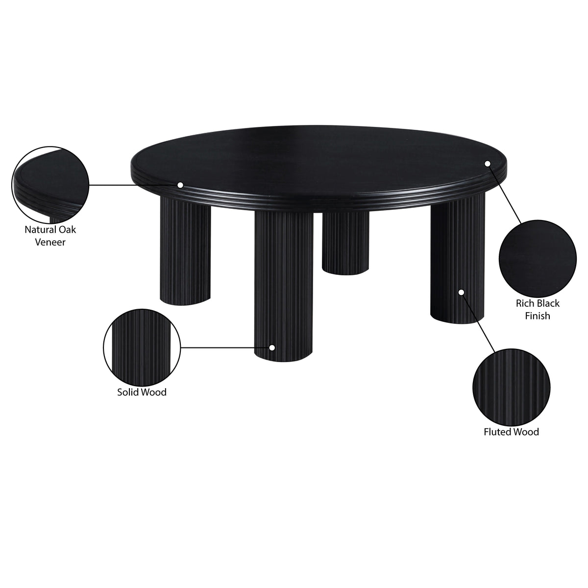 Meridian Hayden Black Coffee Table