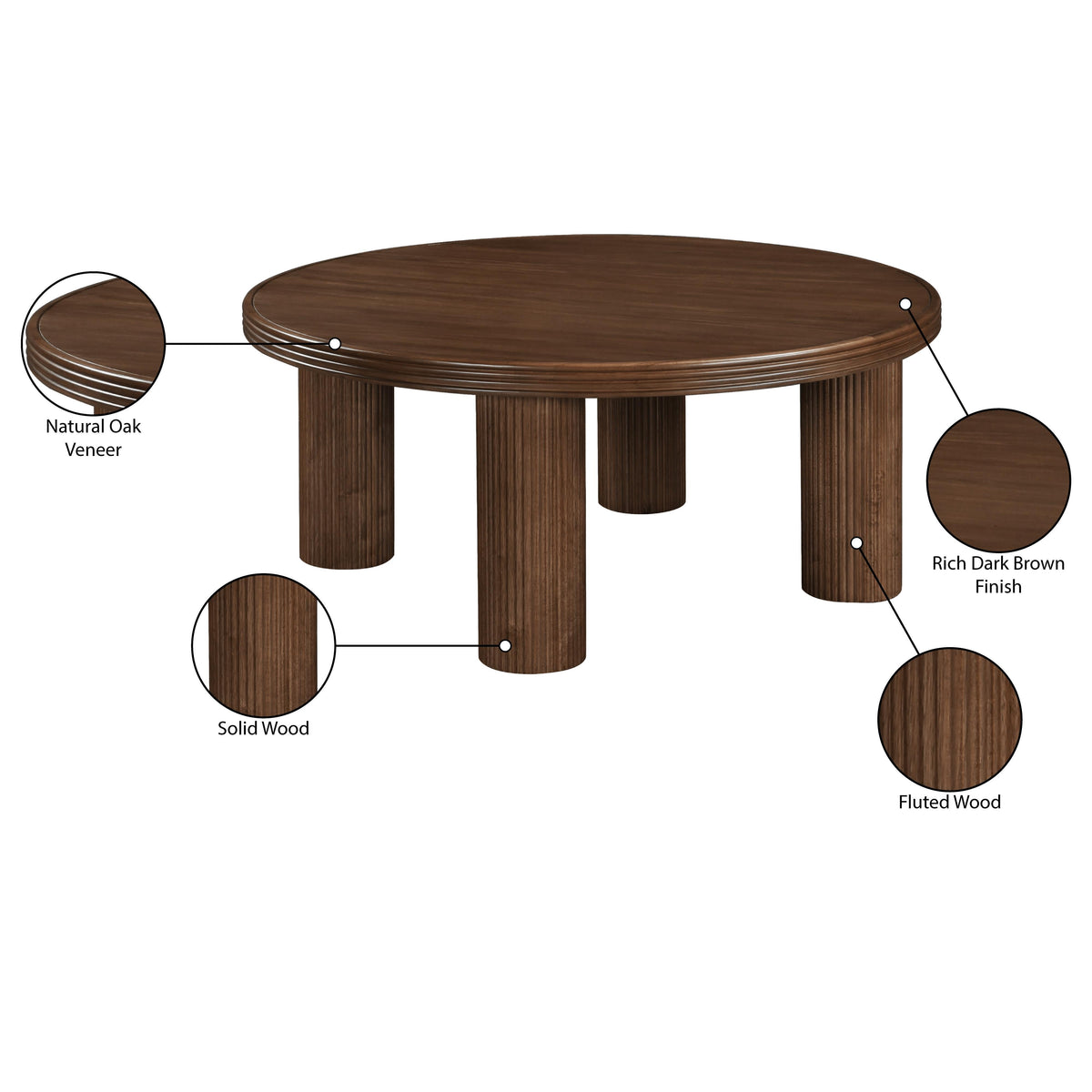 Meridian Hayden Brown Coffee Table