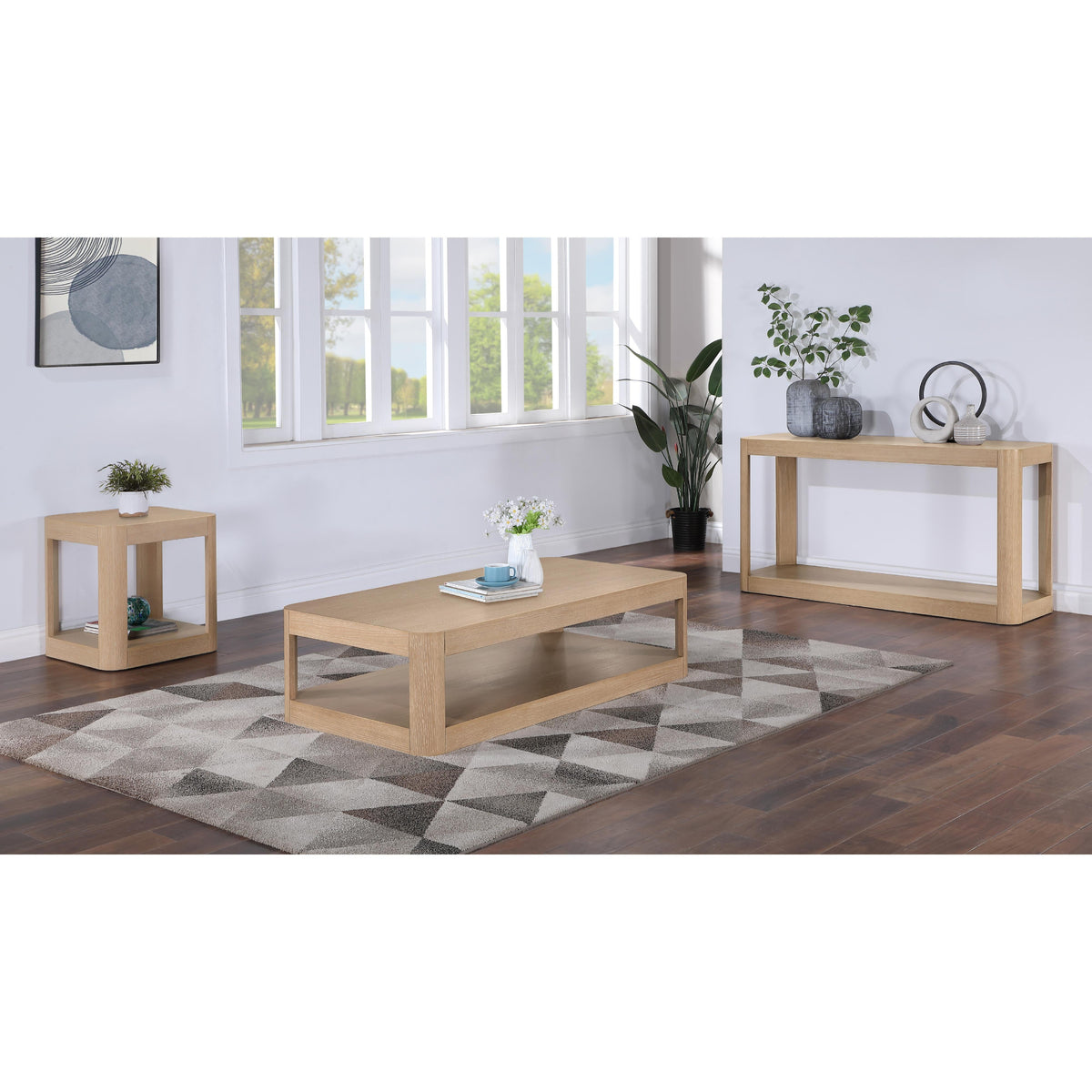 Meridian Reeves Natural End Table