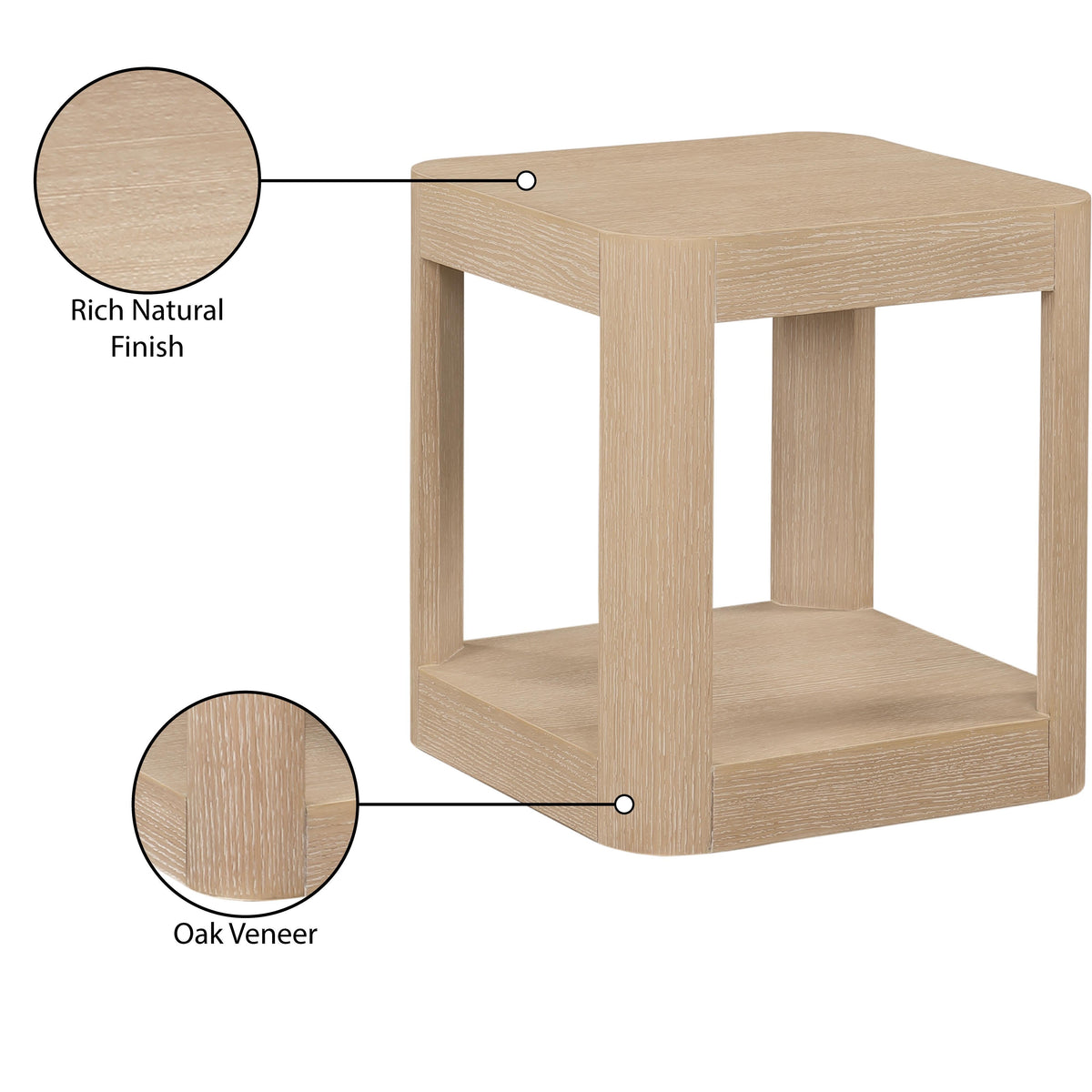 Meridian Reeves Natural End Table
