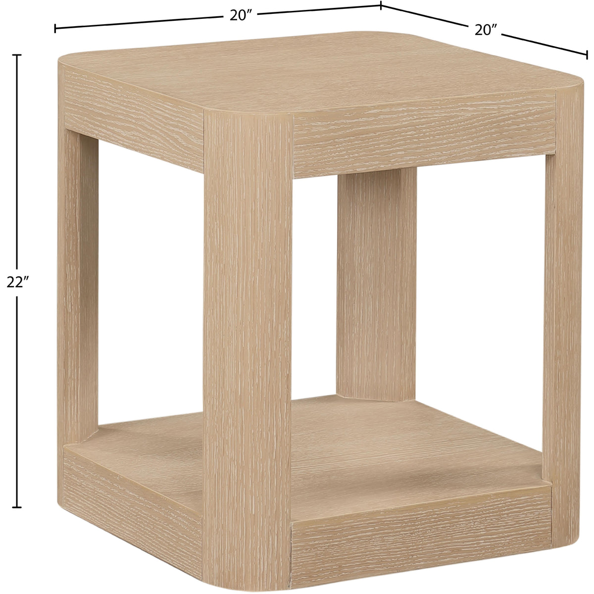Meridian Reeves Natural End Table