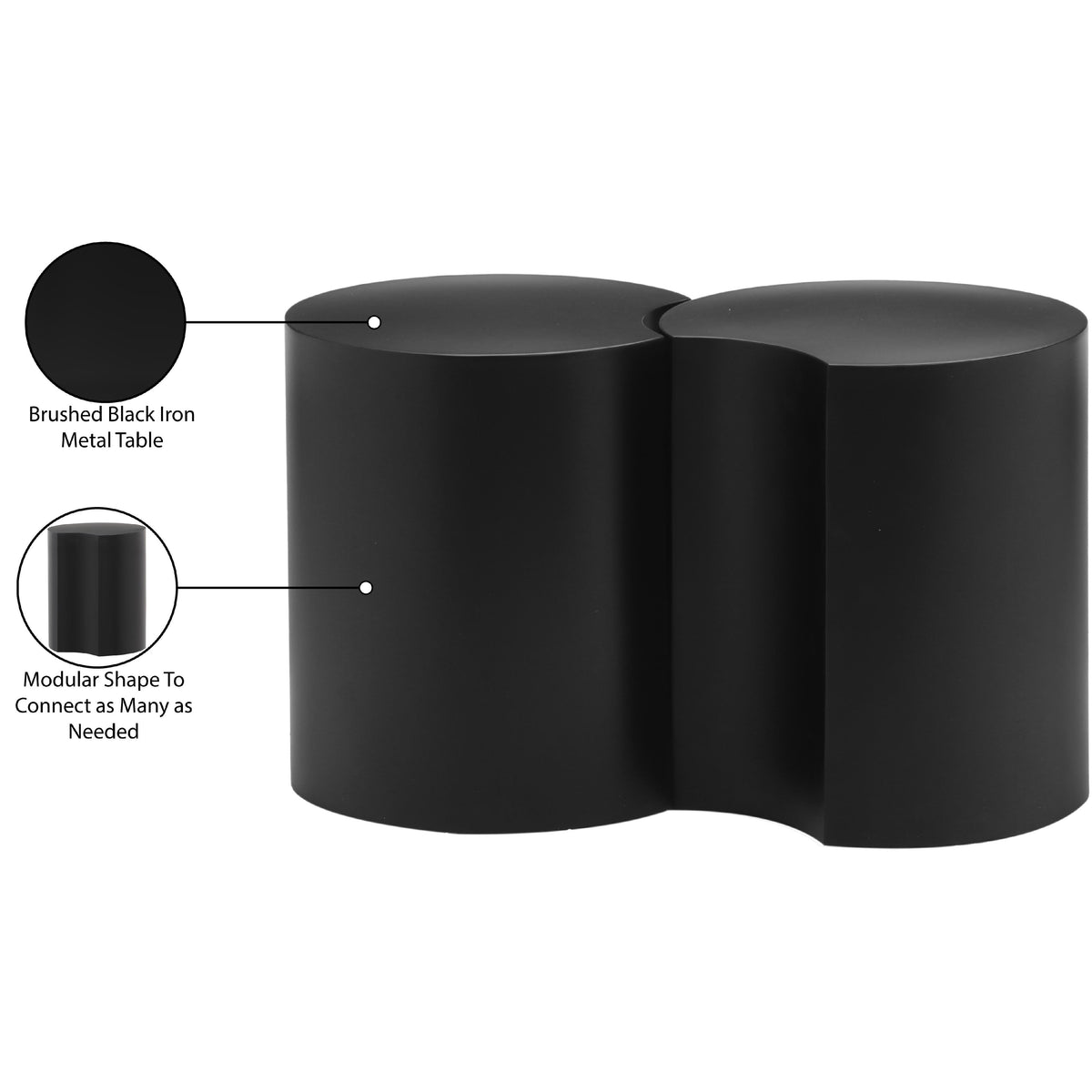 Meridian Dimple Black End Table