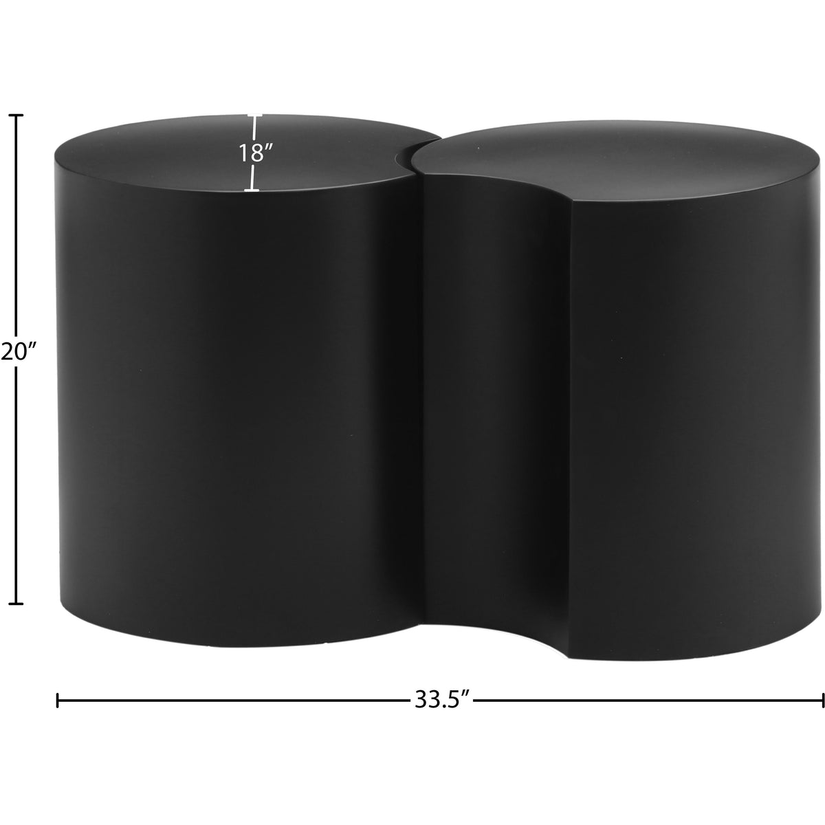 Meridian Dimple Black End Table