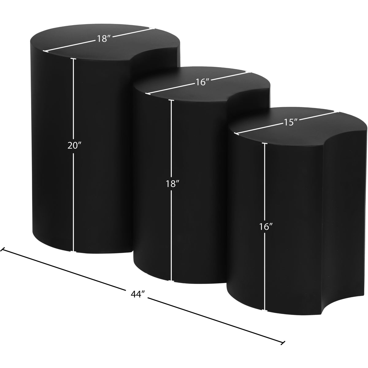 Meridian Dimple Black End Table