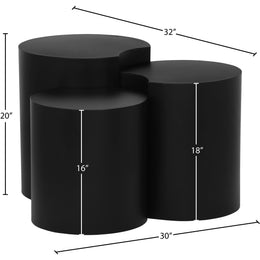 Meridian Dimple Black End Table