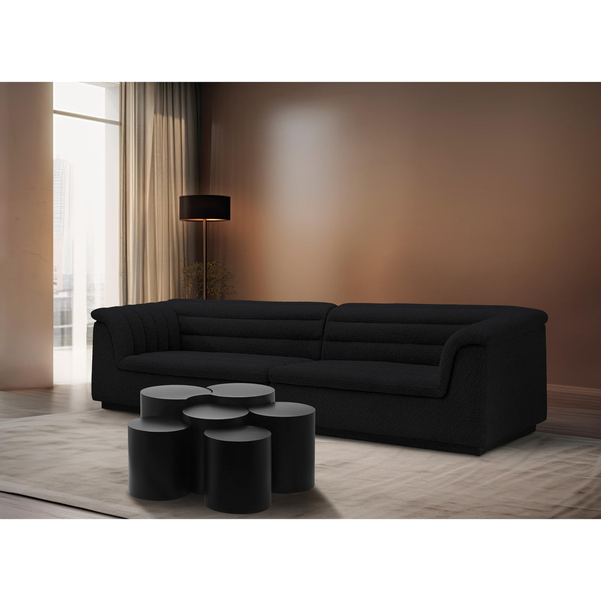 Meridian Dimple Black Coffee Table