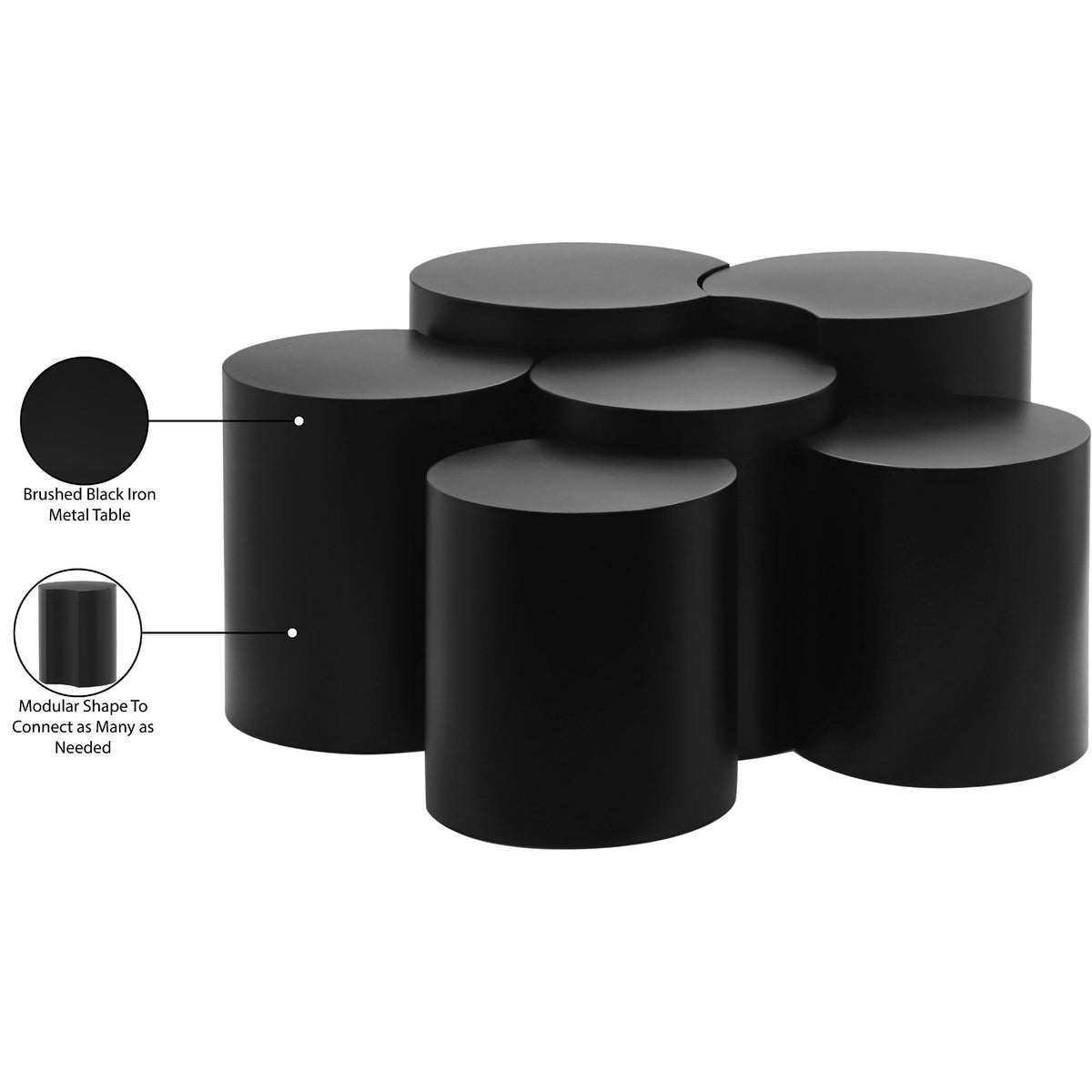 Meridian Dimple Black Coffee Table
