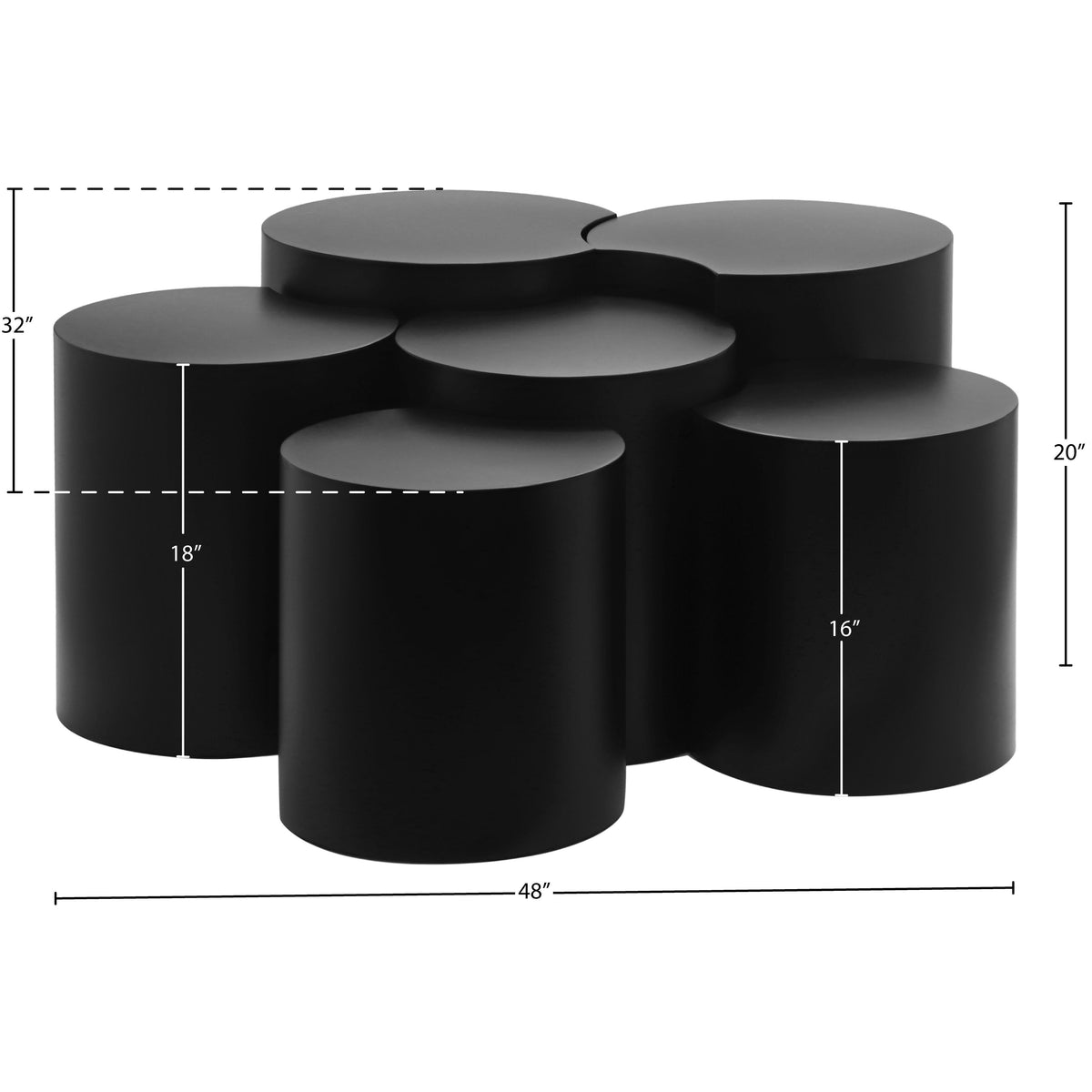 Meridian Dimple Black Coffee Table