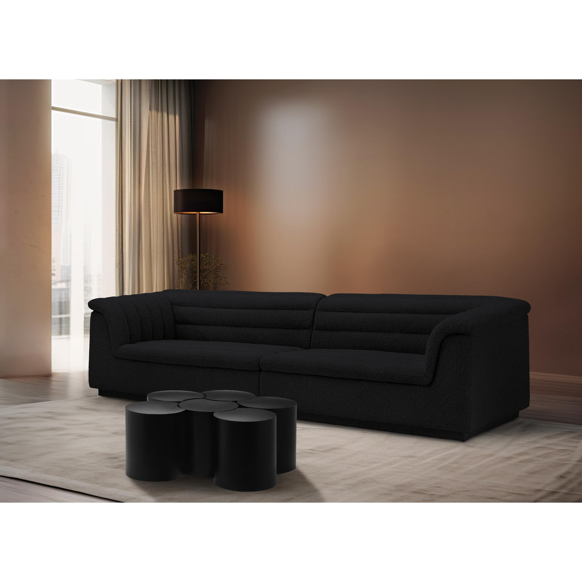 Meridian Dimple Black Coffee Table