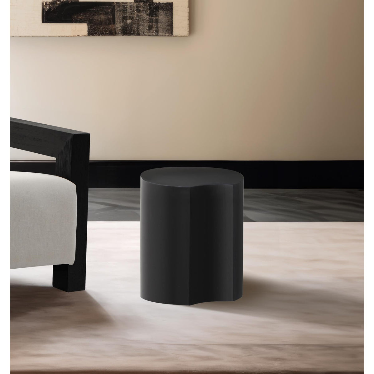Meridian Dimple Black End Table