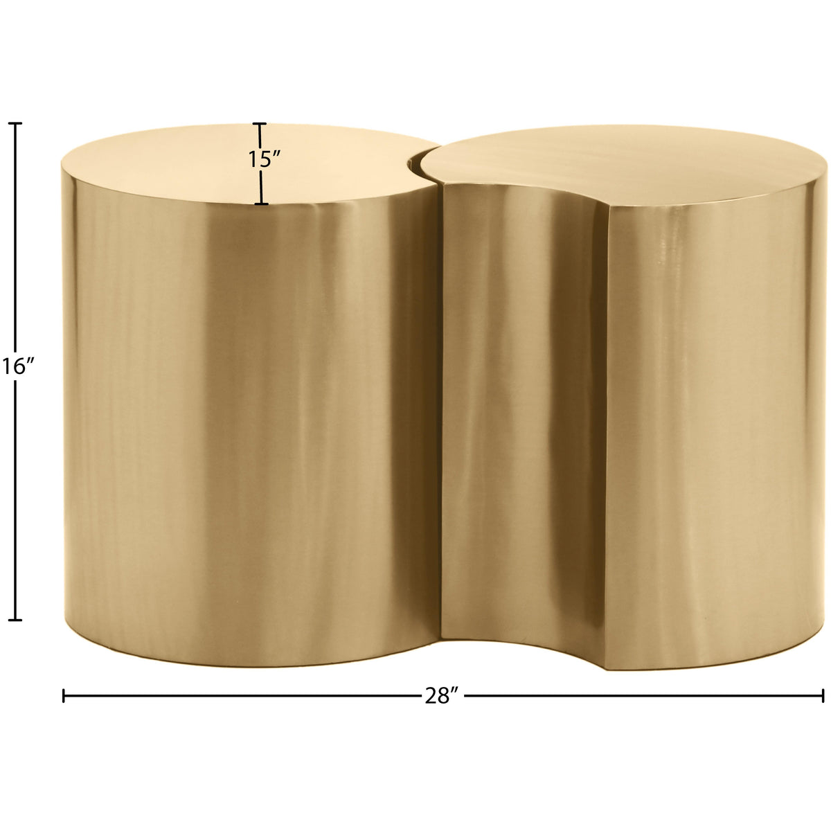 Meridian Dimple Gold End Table