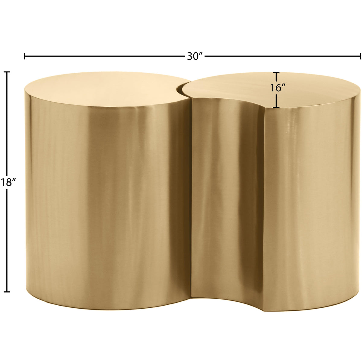 Meridian Dimple Gold End Table