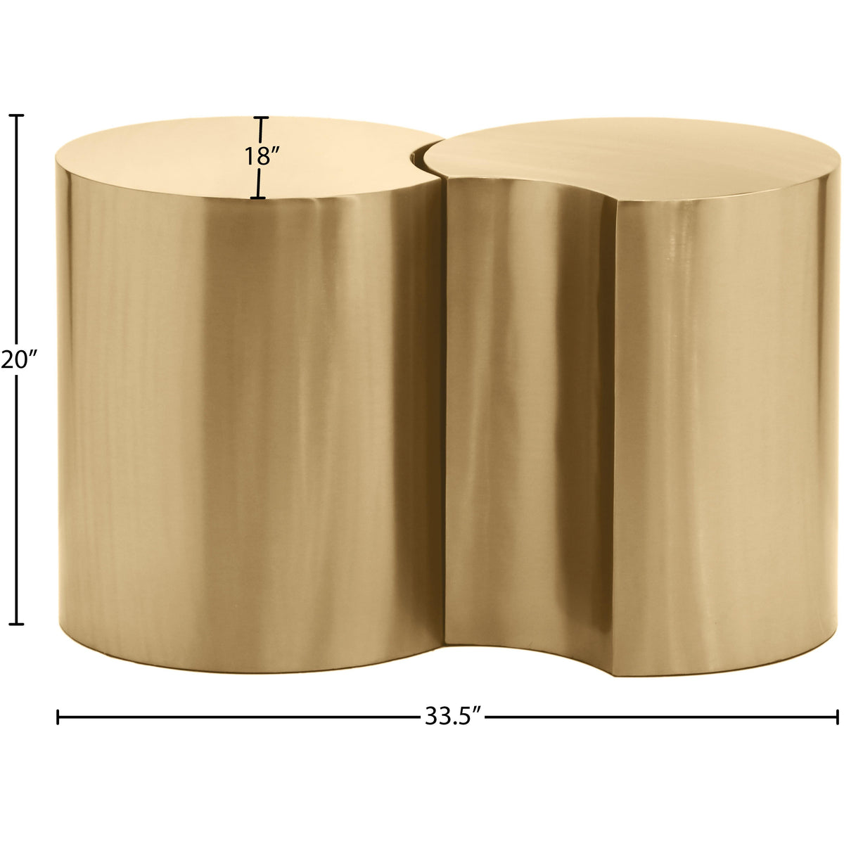 Meridian Dimple Gold End Table