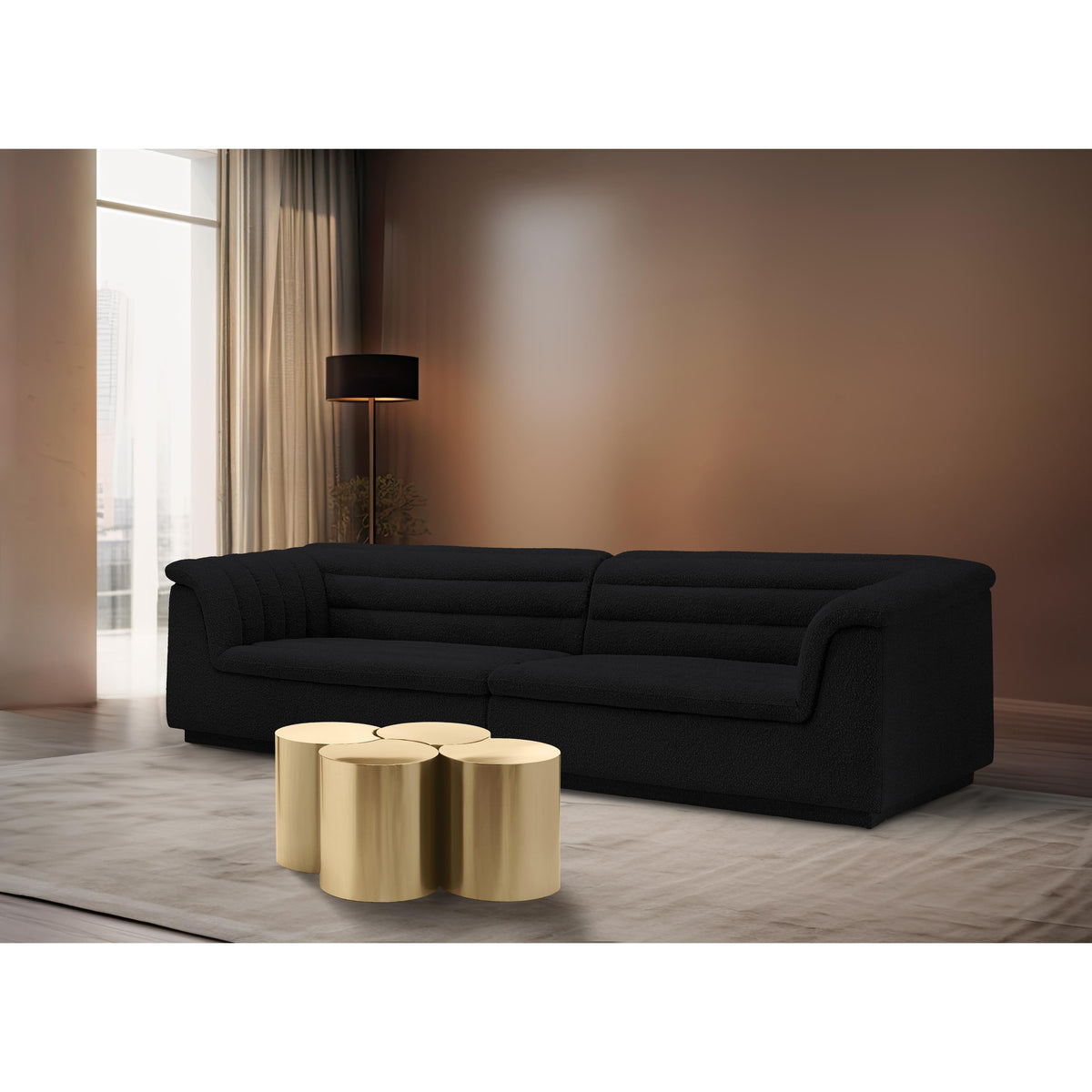 Meridian Dimple Gold Coffee Table