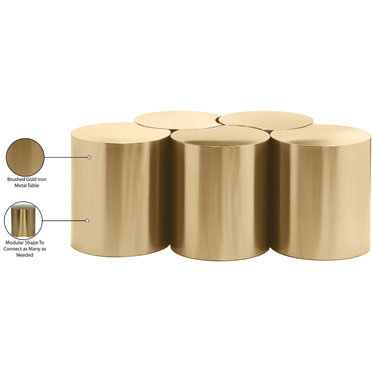 Meridian Dimple Gold Coffee Table