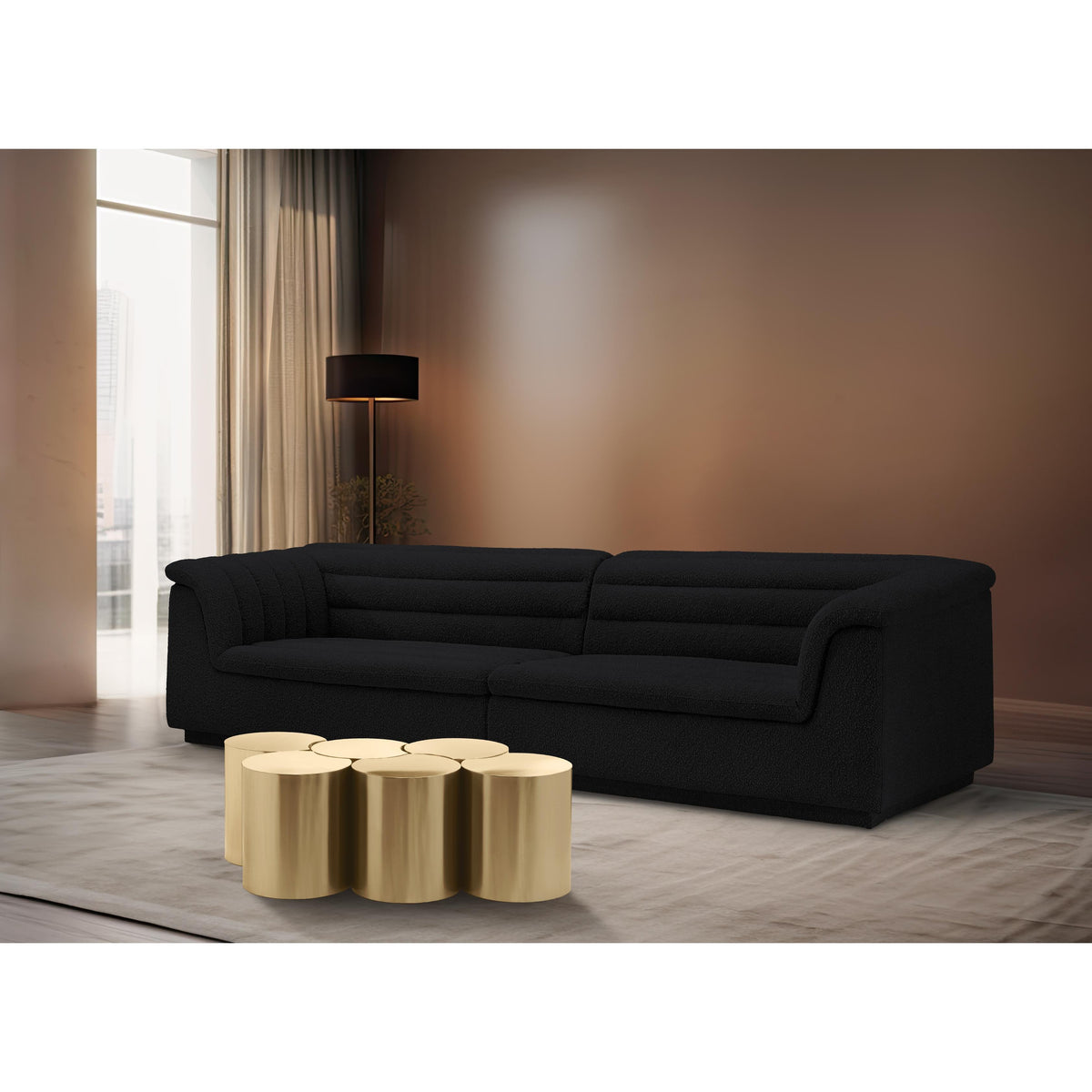 Meridian Dimple Gold Coffee Table