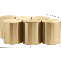 Meridian Dimple Gold Coffee Table