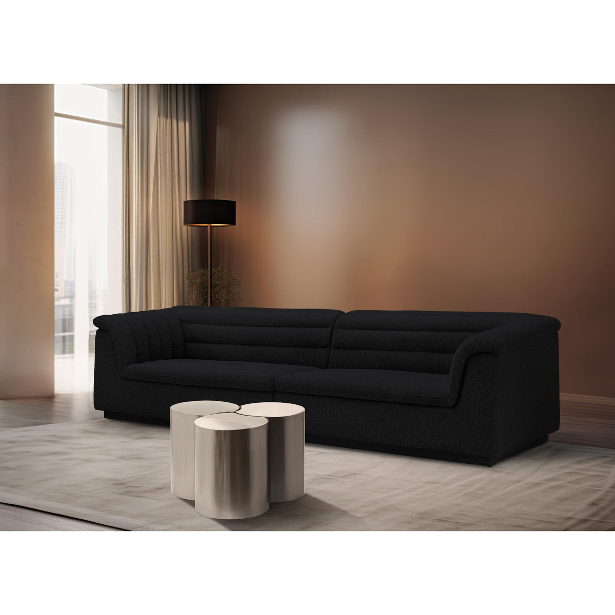 Meridian Dimple Silver Coffee Table