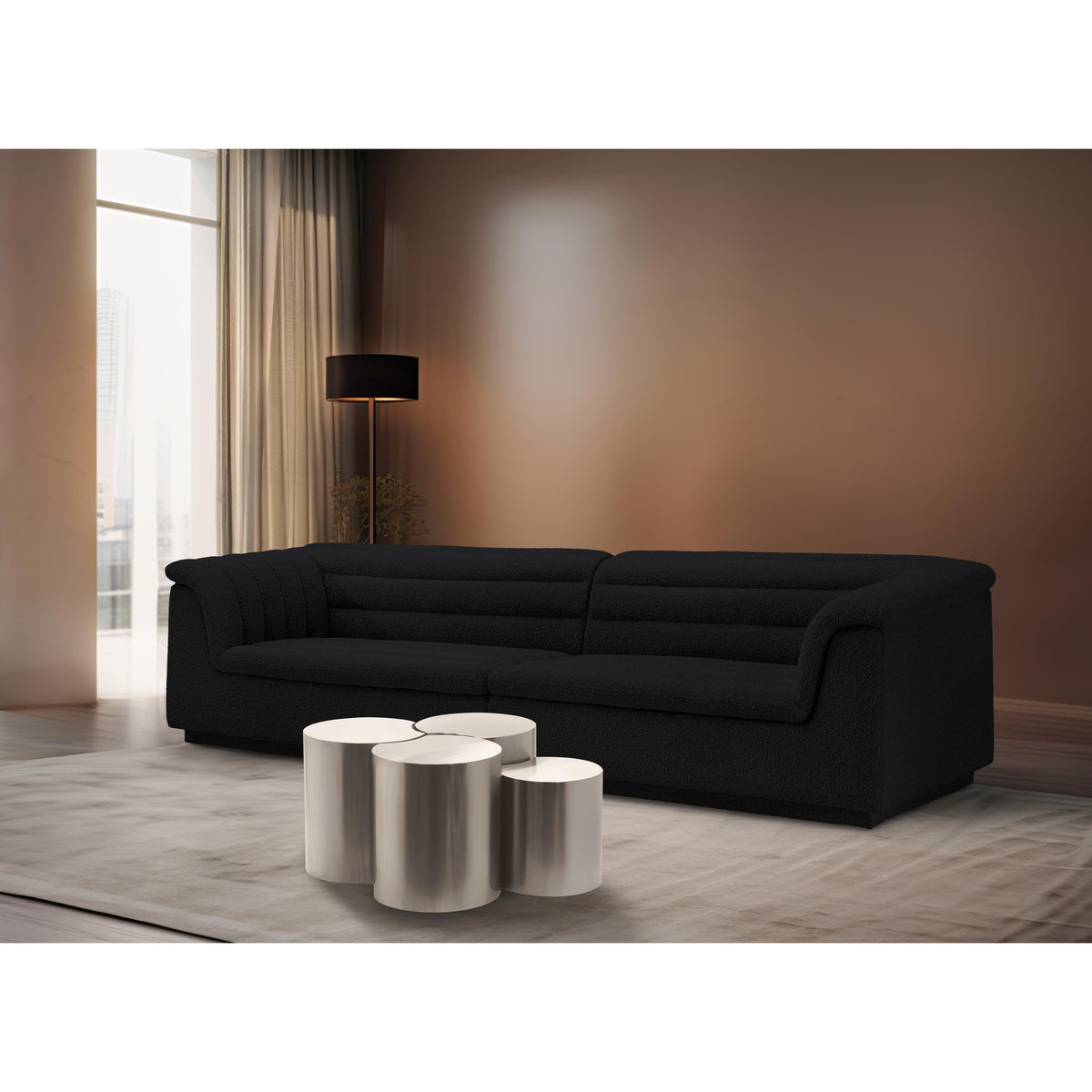 Meridian Dimple Silver Coffee Table