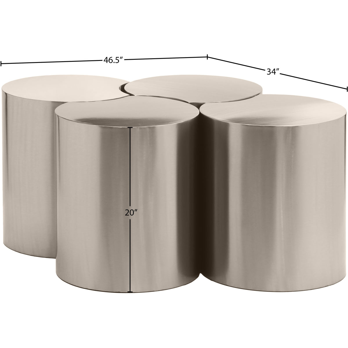 Meridian Dimple Silver Coffee Table