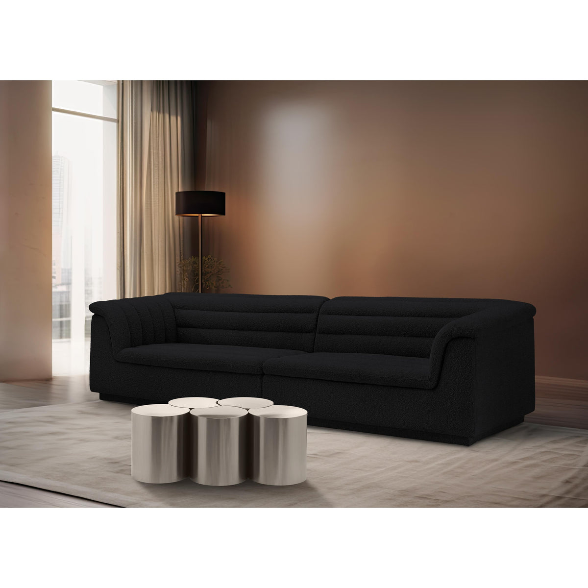 Meridian Dimple Silver Coffee Table