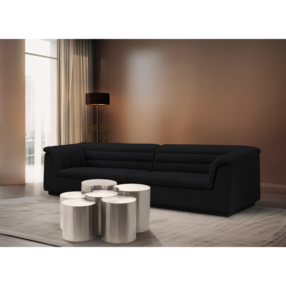 Meridian Dimple Silver Coffee Table