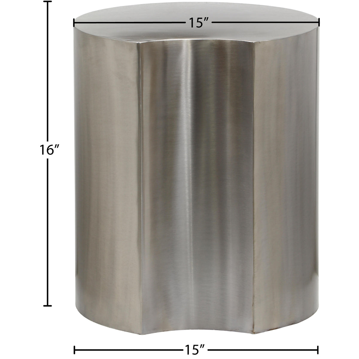 Meridian Dimple Silver End Table