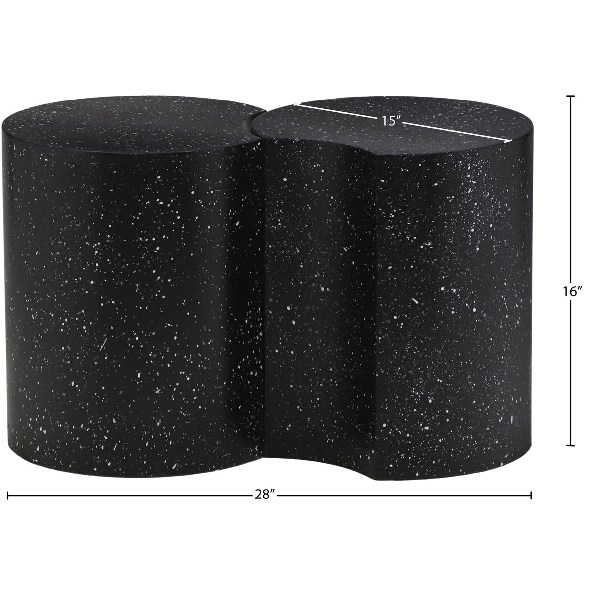 Meridian Dimple Black End Table