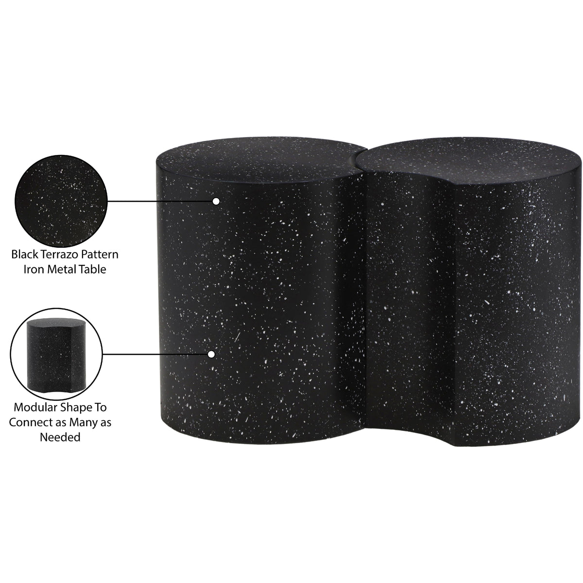 Meridian Dimple Black End Table