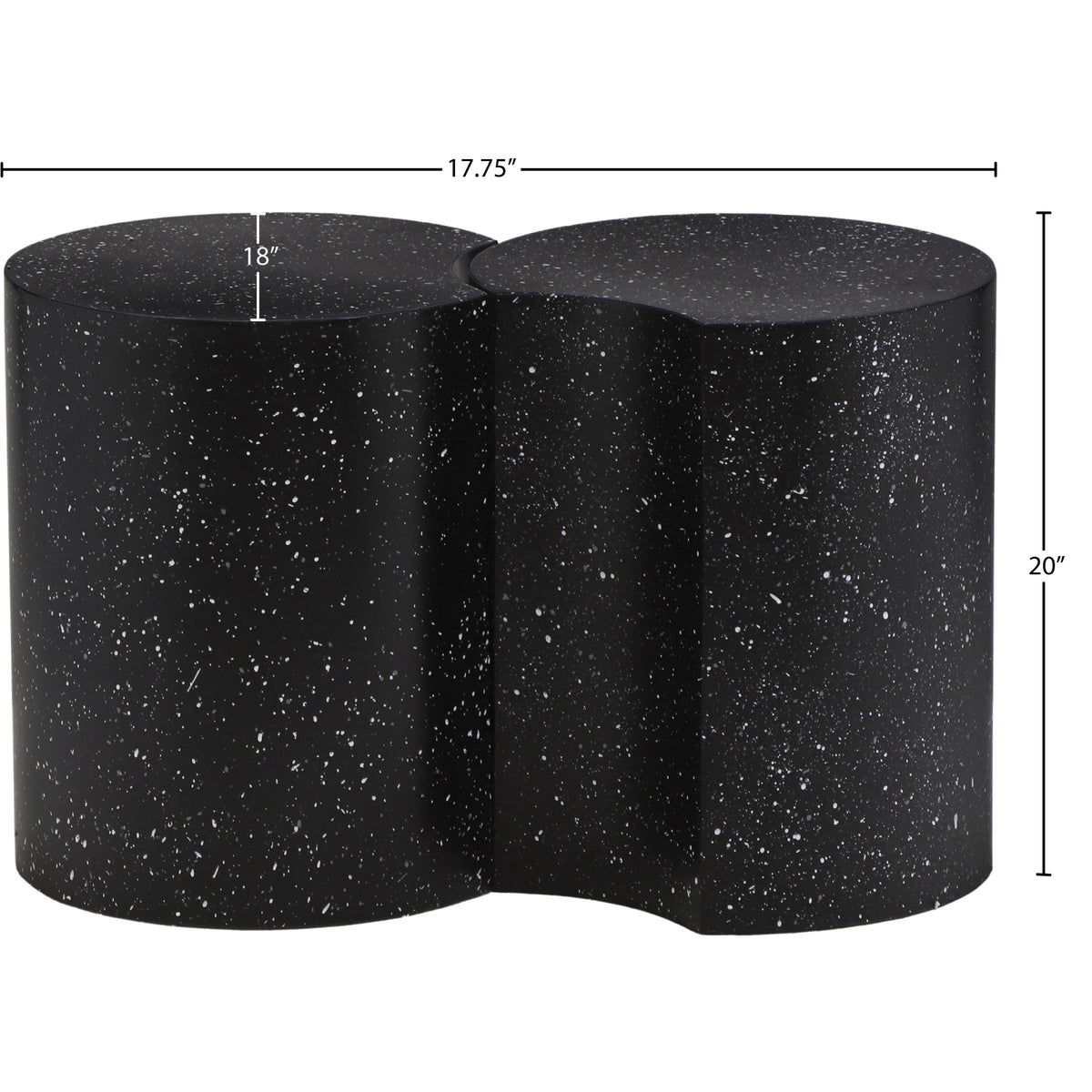 Meridian Dimple Black End Table