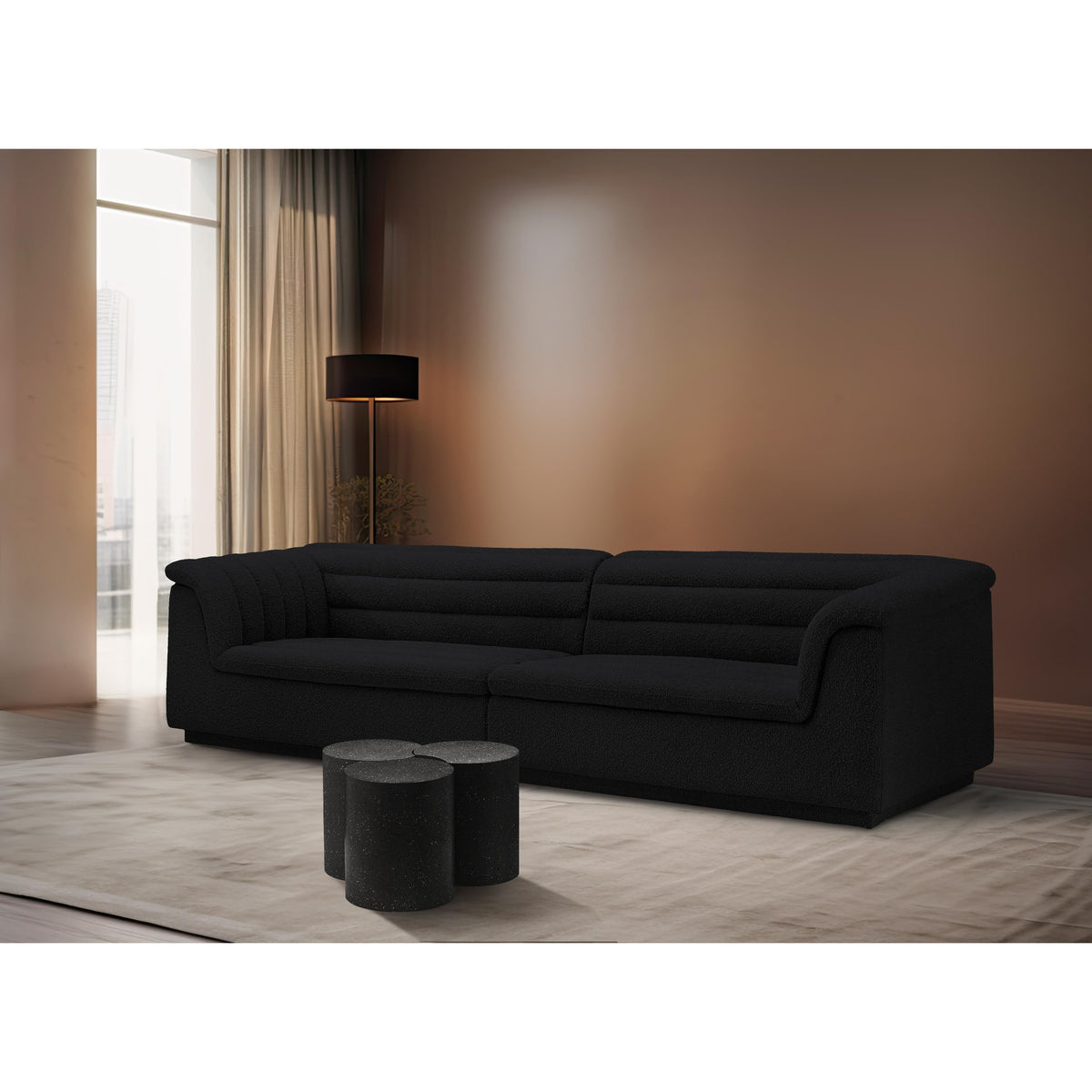 Meridian Dimple Black Coffee Table