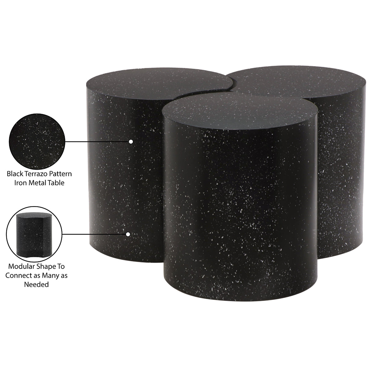 Meridian Dimple Black Coffee Table
