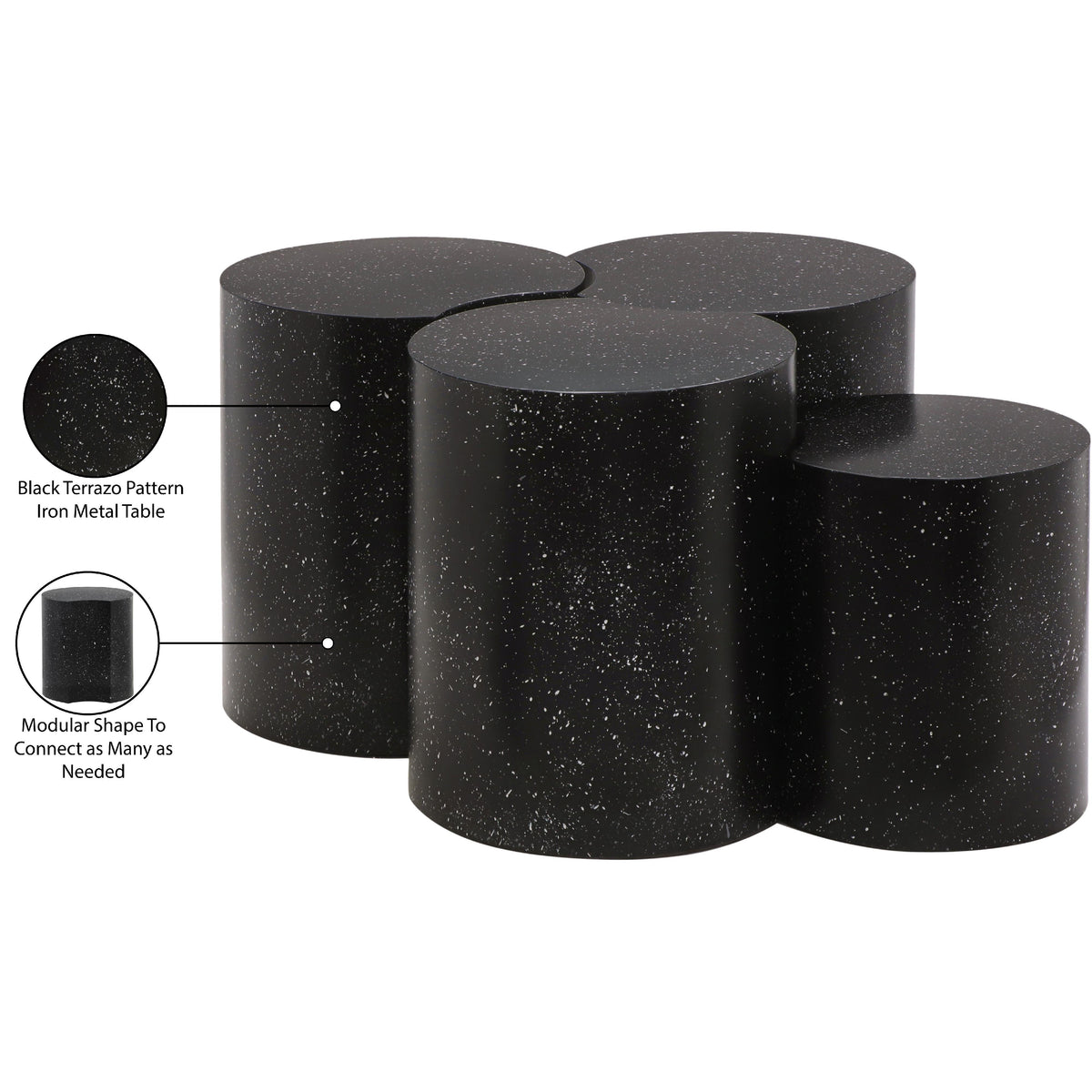 Meridian Dimple Black Coffee Table