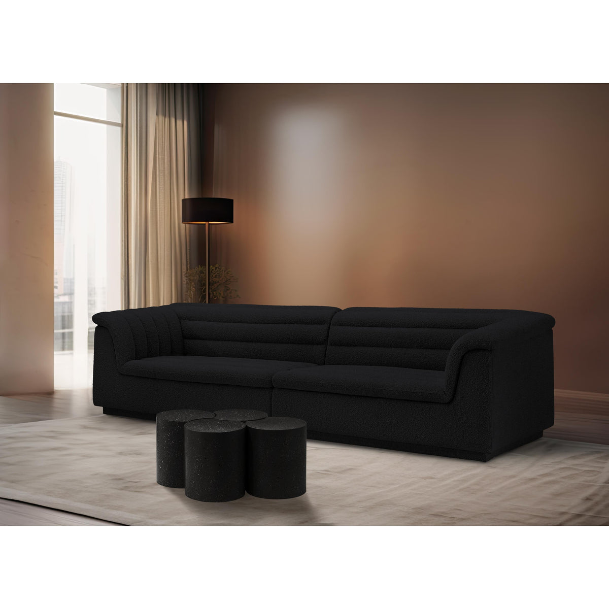 Meridian Dimple Black Coffee Table